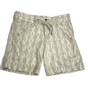 Patagonia Womans Size 2 Tan Island Hemp Shorts Low Rise Organic Cotton Tie